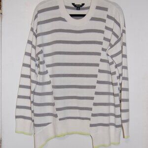 Vera Wang, Striped, Asymmetrical Sweater
